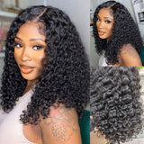 Burmese Curls Bob Wig Preplucked Human Hair Curly Lace Wigs