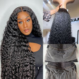{Clearance} 360 Lace Invisible Strap 250% Human Hair Lace Wig Burmese Curls