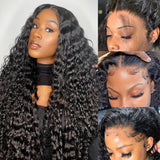 {Clearance} 360 Lace Invisible Strap 250% Human Hair Lace Wig Burmese Curls