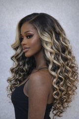 Kamaria | Highlight Platinum Grey Blonde Human Hair Body Wave Lace Front Wig