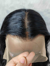 {LAST-PIECE-CLEARANCE} 13x4 Transparent Lace Jet Black Human Hair Body Wave Wig