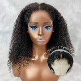Lagos Hairline Skin Melt Lace M Hairline Fluffy Edge Human Hair Frontal Wig | Burmese Kinky Curly