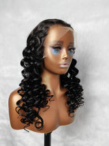 {LAST-PIECE-CLEARANCE} 13X6 HD Skin Melt Lace Delicate Hairline Human Hair Lace Front Wig | Bouncy Wave