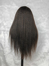 {LAST-PIECE-CLEARANCE} 13x4 Transparent Lace Human Hair Lace Front Wig Kinky