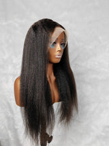 {LAST-PIECE-CLEARANCE} 13x4 Transparent Lace Human Hair Lace Front Wig Kinky