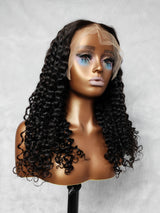 {LAST-PIECE-CLEARANCE} 13x4 Transparent Lace Human Hair Lace Front Wig Water Wave