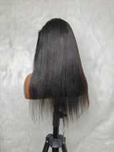 {LAST-PIECE-CLEARANCE} Skin Melt Full Lace Invisible Strap Yaki Human Hair Wig
