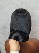 {LAST-PIECE-CLEARANCE} 13x4 Transparent Lace Fake Scalp Human Hair Front Wig Straight