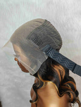 {LAST-PIECE-CLEARANCE} 13x6 Transparent Lace Human Hair Front Wavy Highlight Wig