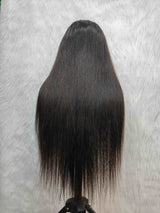 {LAST-PIECE-CLEARANCE} 13x6 Knot-Free Air Cap Skin Melt Lace Human Hair Frontal Wig Straight