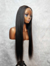 {LAST-PIECE-CLEARANCE} 13x6 Knot-Free Air Cap Skin Melt Lace Human Hair Frontal Wig Straight