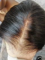 {LAST-PIECE-CLEARANCE} 13x6 Knot-Free Air Cap Skin Melt Lace Human Hair Frontal Wig Straight