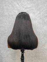 {LAST-PIECE-CLEARANCE} 13x6 Skin Melt Lace Human Hair Front Wig Straight Bob
