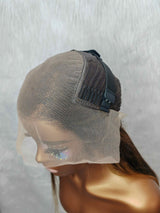 {LAST-PIECE-CLEARANCE} 13x6 Transparent Lace Human Hair Front Wig Straight Highlight