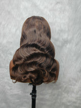 {LAST-PIECE-CLEARANCE} 13x6 Skin Melt Lace Human Hair Front Wig Body Wave Brown