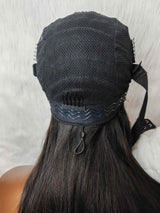 {LAST-PIECE-CLEARANCE} 13x6 Skin Melt Lace Full Frontal Human Hair Drawstring Straight Wig