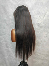 {LAST-PIECE-CLEARANCE} 13x6 Transparent Lace Front Human Hair Straight Wig with Bang