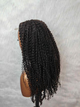 {LAST-PIECE-CLEARANCE} 4X4 Transparent Lace Air Cap Human Hair Wig Kinky Curly