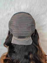 {LAST-PIECE-CLEARANCE} 13X4 Transparent Lace Highlight Human Hair Wavy Wig