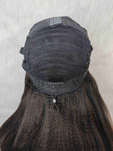{LAST-PIECE-CLEARANCE} 7x5 Drawstring Skin Melt Lace Precut Human Hair Yaki Bob Wig