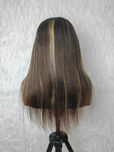 {LAST-PIECE-CLEARANCE} 13x6 HD Lace Raw Hair Yaki Highlight Human Hair Frontal Wig
