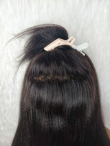 {LAST-PIECE-CLEARANCE} Whole Lace No Mesh Skin Melt Lace Knot-Free Yaki Human Hair Wig