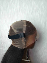 {LAST-PIECE-CLEARANCE} Whole Lace No Mesh Skin Melt Lace Knot-Free Yaki Human Hair Wig