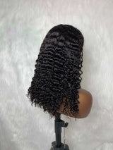{LAST-PIECE-CLEARANCE} 9x6 Skin Melt Lace Glueless Human Hair Drawstring Wig Burmese Curls