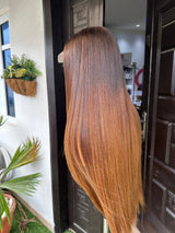 13x4|13X6 Lace Front Ombre Colored Straight Human Hair Wig