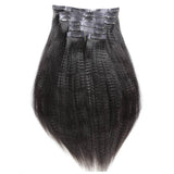 Ultra Thin Yaki Seamless PU Clip In Hair Extension Virgin Human Wefts Set