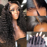 Glueless Air Cap Skin Melt Swiss Lace Preplucked Human Hair Closure Wigs Loose Wave