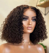 {50% Off} 13x4/13x6 Human Hair 250% Burmese Curly BOB Lace Front Wig