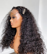 Pre-Cut Lace Glueless 6x4 Skin Melt Swiss Lace Preplucked Human Hair Wear Go Wigs Water Wave