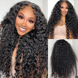 2x6 Deep Middle Part HD Skin Melt Lace Human Hair Glueless Wig Water Wave