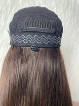 {LAST-PIECE-CLEARANCE} 9x6 Brown Skin Melt Lace Yaki Straight Drawstring Human Hair Wig