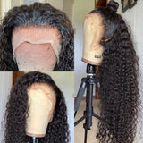 {Clearance} 13x6 Full Hair Transparent Lace Human Hair 250% Density Frontal Wig Curly