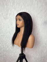 {LAST-PIECE-CLEARANCE} Full Lace Tranparent Lace Human Hair Wig Kinky Straight