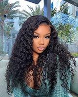 370 Fitted Cap Invisible Strap Skin Melt Lace Frontal Wig | Water Wave