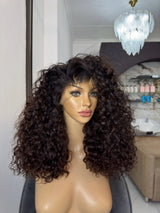 13x4/13x6 Bouncy Loose Curls Pre-Plucked Human Hair Lace Full Frontal Wig