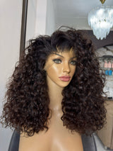 13x4/13x6 Bouncy Loose Curls Pre-Plucked Human Hair Lace Full Frontal Wig