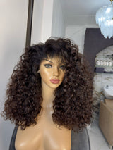 13x4/13x6 Bouncy Loose Curls Pre-Plucked Human Hair Lace Full Frontal Wig