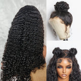 Invisible Strap 360 Skin Melt Lace Wig 2.0 Precut Lace Knot-Free Human Hair Frontal Wig Burmese Curls