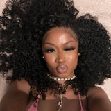 Skin Melt 360 Lace Fluffy Edge Invisible Strap Human Hair Frontal Wig | Burmese Curls