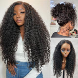 Invisible Strap 360 Skin Melt Lace Wig 2.0 Precut Lace Knot-Free Human Hair Frontal Wig Burmese Curls