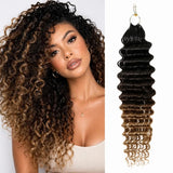 Soft Feather Crochet Braid Ombre Colored Human Hair Extensions