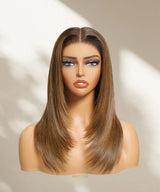 9x6/13X6 Fitted Cap Glueless Drawstring Layered Ombre Lace Wig