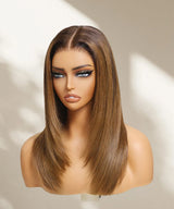 9x6/13X6 Fitted Cap Glueless Drawstring Layered Ombre Lace Wig