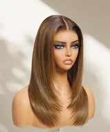 9x6/13X6 Fitted Cap Glueless Drawstring Layered Ombre Lace Wig