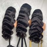 6x5 Drawstring Glueless Transparent Lace Closure Wig Body Wave