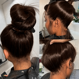 370 Fitted Cap Invisible Strap Skin Melt Lace Frontal Wig | Brown